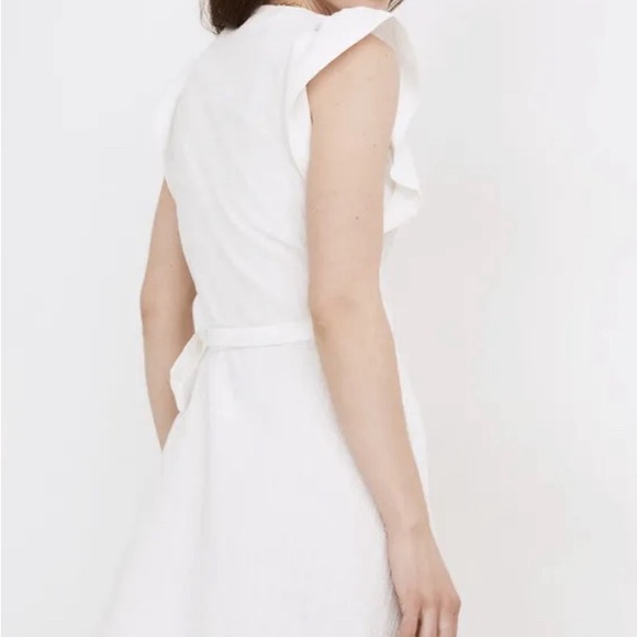 Madewell White Cotton Wrap Mini Dress - Picture 2 of 3
